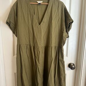 Universal Thread linen blend V-Neck Midi Dress